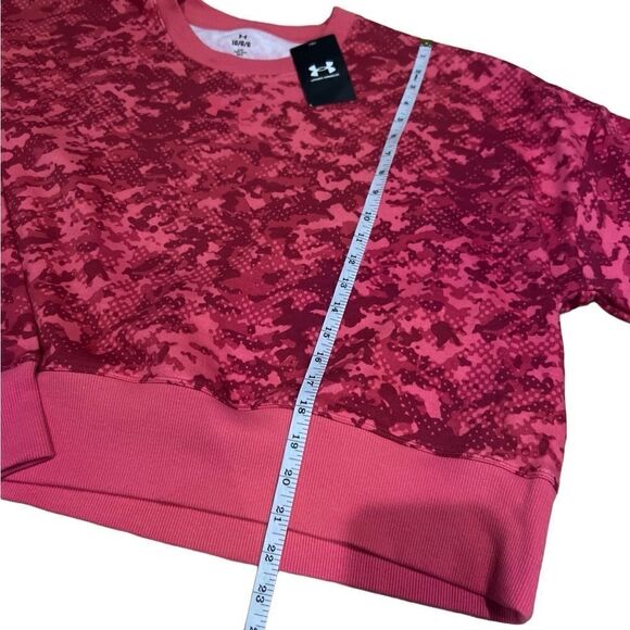 Under Armour Rival Fleece Camo pink Crew Sweatshirt size large - Picture 14 of 16